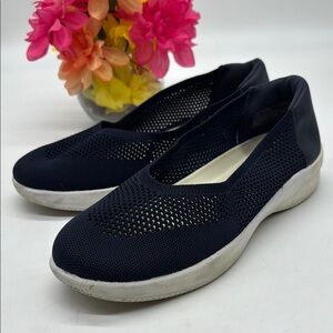 Comfortview Dark Blue Mesh Flat Loafers Size 10 MCL8089E